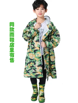 

Portable Boy Raincoat Outdoor Kids Backpack Impermeable Women Kids Rain Coat Disposable Capa De Chuva Rain Gear BY50YY