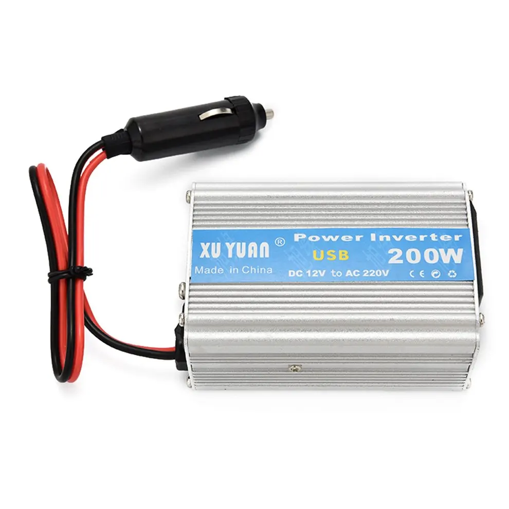 

XUYUAN Car Inverter DC 12V 50Hz Auto Inverter 200W Gold Power Converter Inverter With USB Port Cooling Fan System
