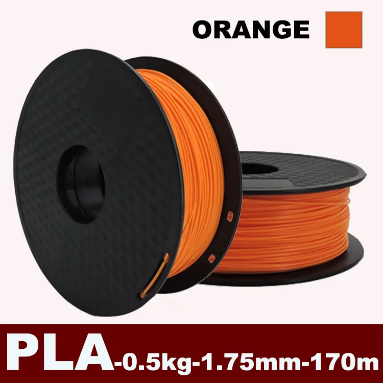 YOUSU PLA нити для 3D принтера comsuables многоцветный 0,5 кг 1,75 мм 170 м - Цвет: ORANGE