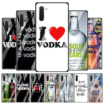 

I LOVE Vodka Tempered Glass Case Coque for Samsung Galaxy Note 10 Plus 5G 8 9 10 Lite S10 Plus S20 Ultra Funda Capa