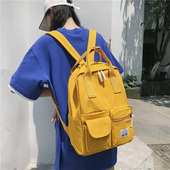 

Women Backpack Female School-Style Simple-Design Casual Famous For College Brands Mochila