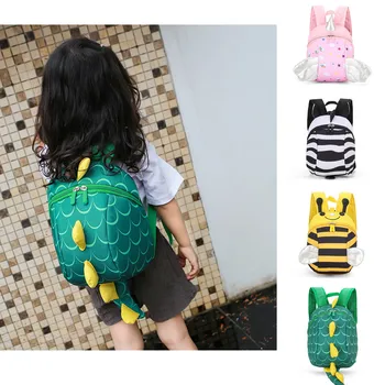 

Hot Sale Children Backpack aminals Kindergarten School bags for 1-4 years Dinosaur Anti lost backpack for kids mochila pokemon
