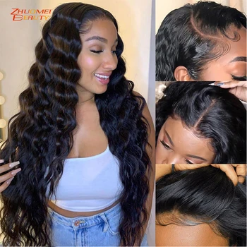 

Malaysian Loose Deep Wave Wig 13x6 Lace Front Wig 180 Density Human Hair Wigs Loose Deep Wave 30 inch Lace Front Human Hair Wigs