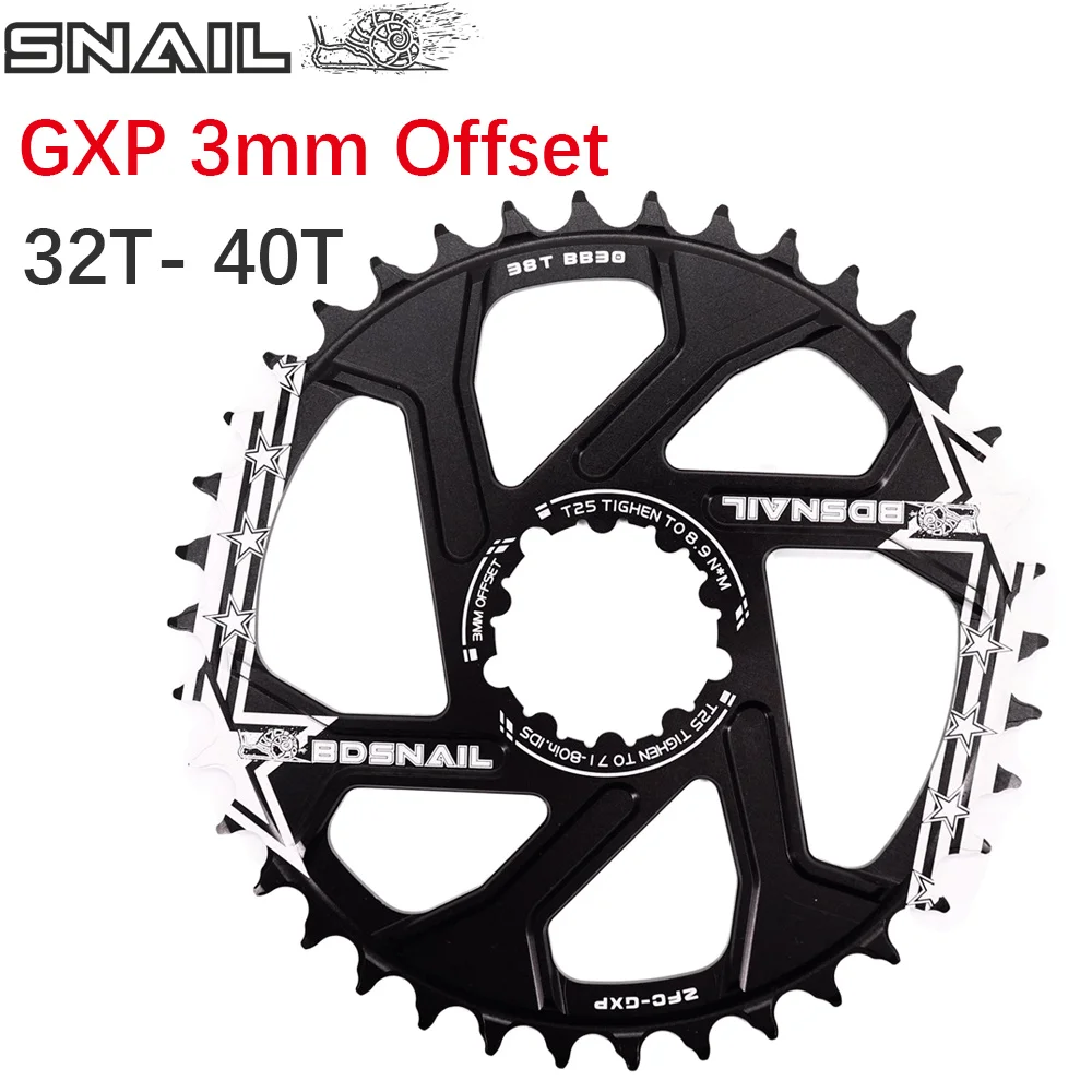 Круглая Звездочка Snail GXP для Sram X9 X0 XX1 X01 eagle boost 148 32t 34t 36 38T 40 с прямым креплением