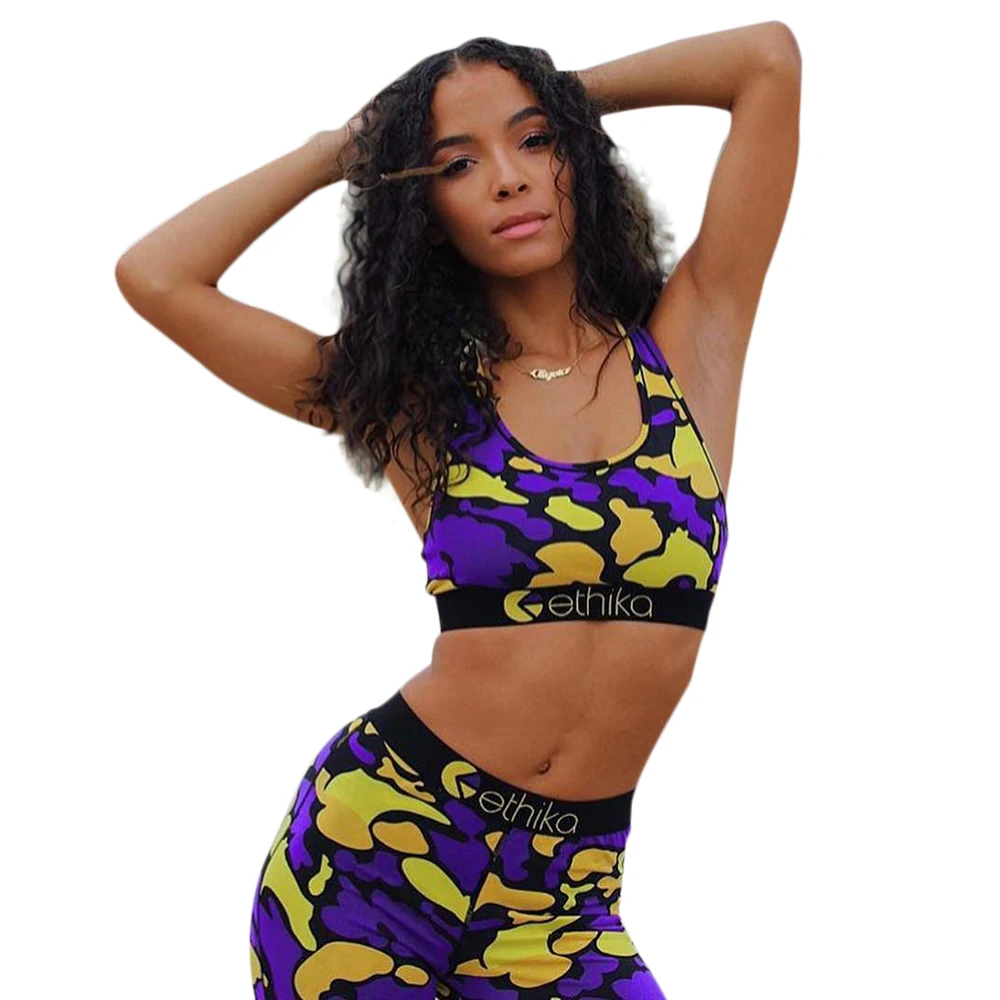 Модный женский летний комплект из 2 предметов топ с принтом и длинные брюки