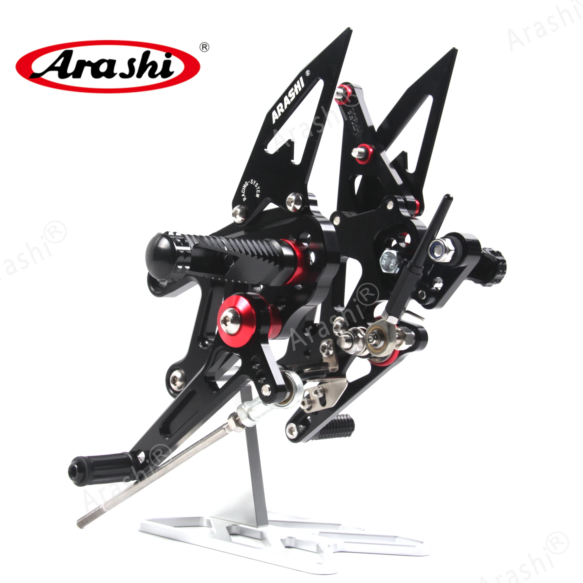 Arashi CNC Регулируемые подножки для APRILIA RSV4 фабрика APRC ABS 2013- подножки подножка мотоциклиста SBK SE 2013