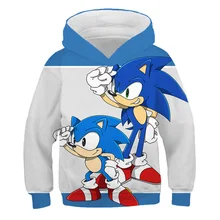 Chłopcy Sonic bluzy Cartoon dzieci Sonic bluzy jesień nowy 2021 Sonic bluzy dzieci Catoon Sonic bluzy ubrania tanie tanio 4-6y 7-12y 12 + y CN (pochodzenie) CZTERY PORY ROKU Damsko-męskie moda POLIESTER Dobrze pasuje do rozmiaru wybierz swój normalny rozmiar