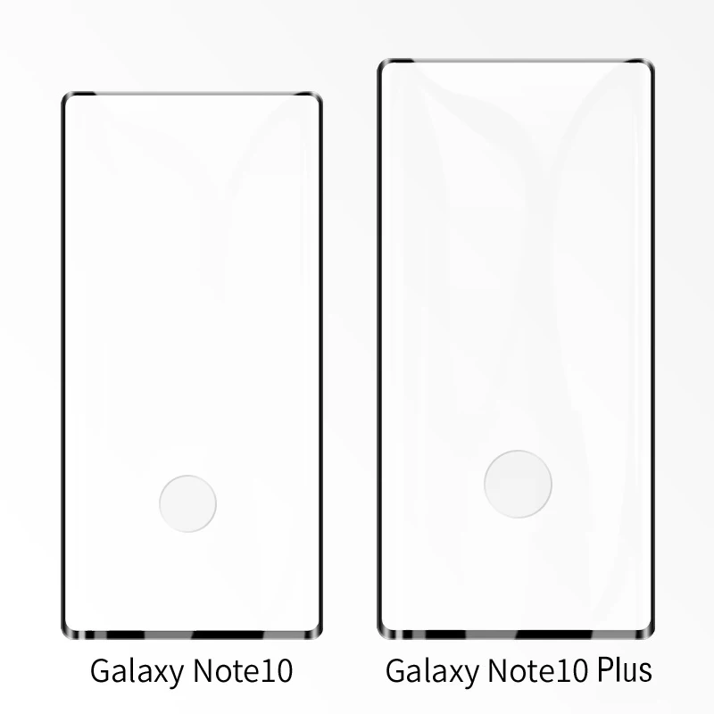 Hacrin для samsung Galaxy Note 10 Plus закаленное стекло закругленный край 3D полная крышка Защитная пленка для samsung Note 10 протектор экрана - Цвет: Черный