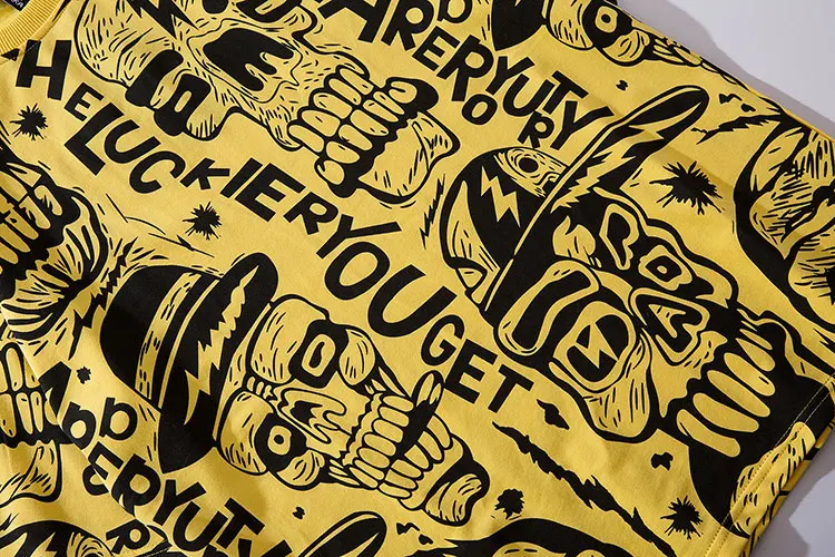 Skull Graffiti Print Tshirts 3
