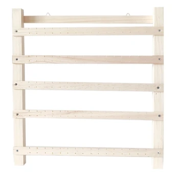 

Wooden Jewellery Organizer Rack Earrings Holder Necklace Bracelet Stand Keyring Display Storage Jewelry Display