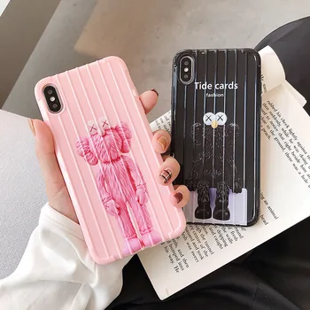 

Cute cartoon Sesame Street Antiskid stripe phone case for iphone X XS Max XR 11 Pro 7 8 6 6S Plus back cover