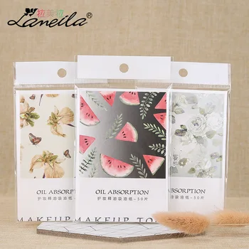 

50pcs Portable Facial Absorbent Paper Oil Control Face Wipes Matting Napkins Absorbing Sheet Oily Face Cleansing Matting Tissue