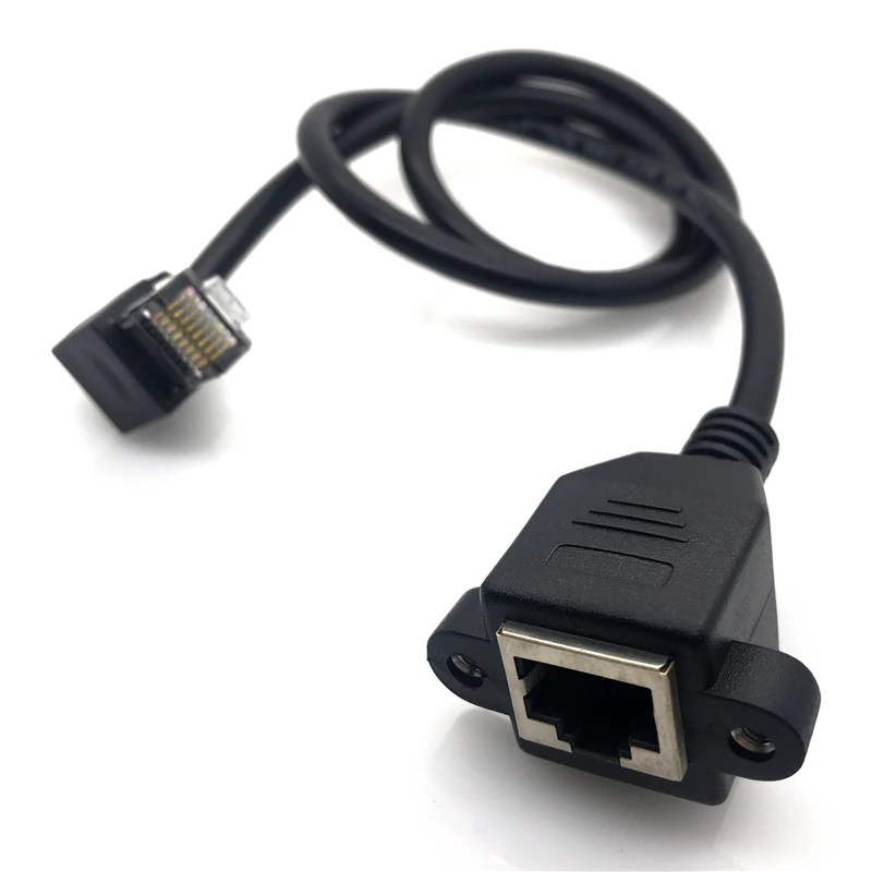 Пуховик 90 Угловой RJ45 Cat5e 8P8C FTP STP UTP Cat5 мужского и женского пола Панель крепление для сети Ethernet LAN кабель RJ45 30 см 60 см 1 м 1,5 м 1ft