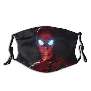

Avengers SpiderMan Non-Disposable Mouth Face Mask Superhero Anti Haze Dust Mask With Filters Protection Respirator Muffle