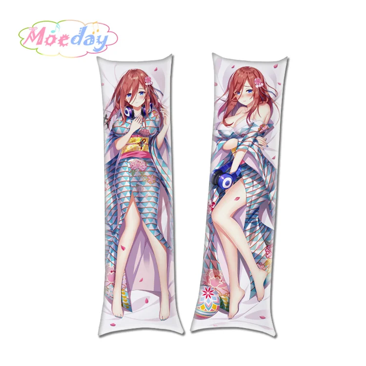 Черный Quintestinal Quintuplets аниме персонажи Nakano Miku Nino Itsuki Yotsuba Sister Подушка «Dakimakura» чехлы - Цвет: Черный
