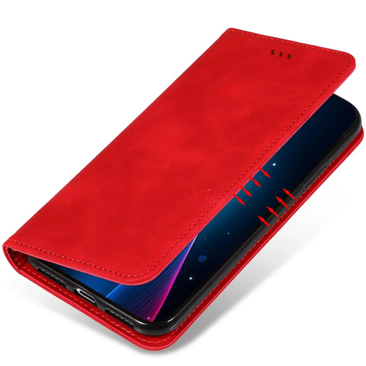 Для sony Xperia 10 Plus кожаный флип-бумажник на магните чехол для sony Xperia 10 I3113 I4113 I4193 I3123 силиконовый чехол - Цвет: Red