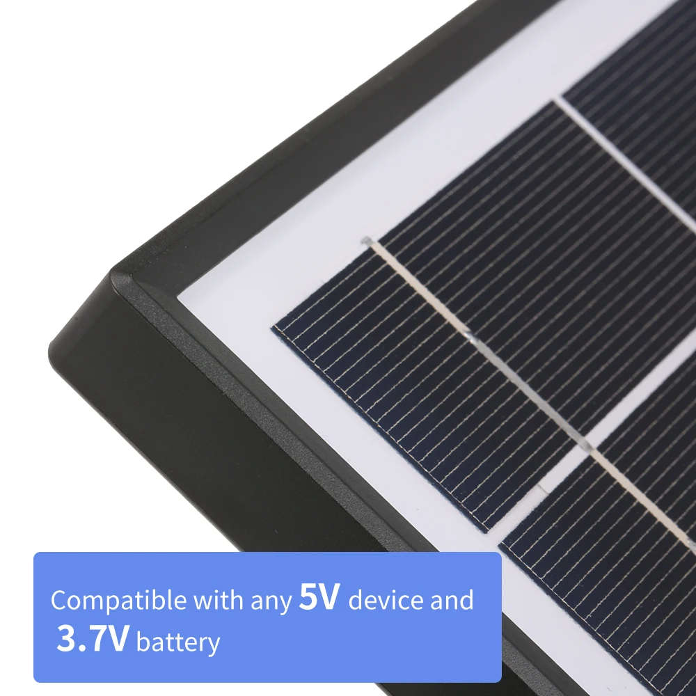 

Portable Monocrystalline Silicon Solar Panel 5W Solar Battery Charger With 3M Cable USB Output for Mobile Phones Power Station