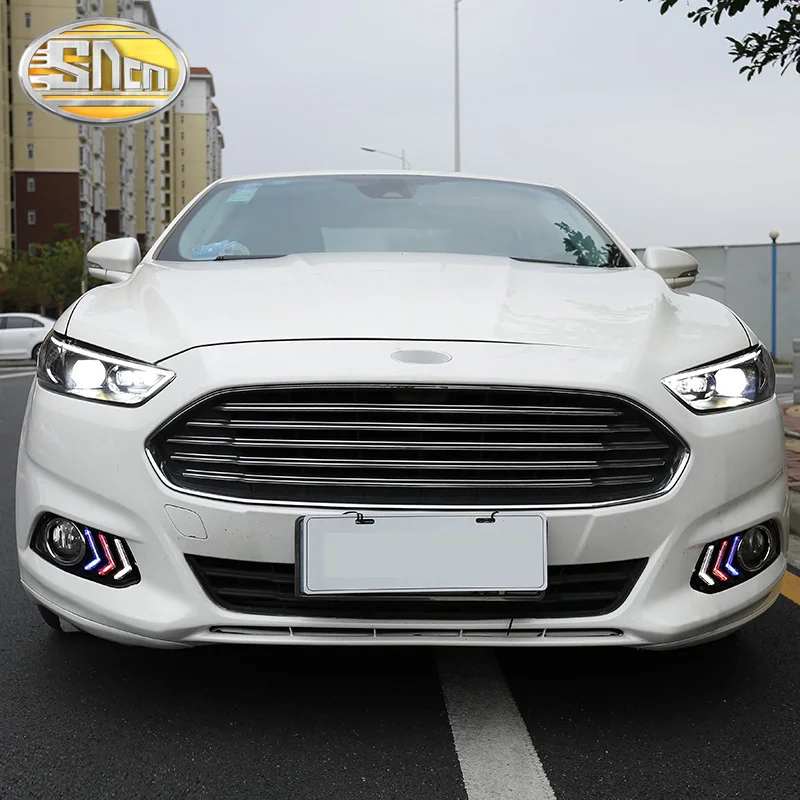 SNCN автомобильный Стайлинг светодиодный фонарь в сборе для Ford Fusion Mondeo 2013 последовательный сигнал поворота светодиодный DRL Головной фонарь