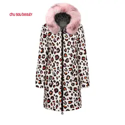 Женское пальто, зимняя теплая верхняя одежда, цветочный принт, с капюшоном, с карманами, винтажный стиль, женские пальто, женская