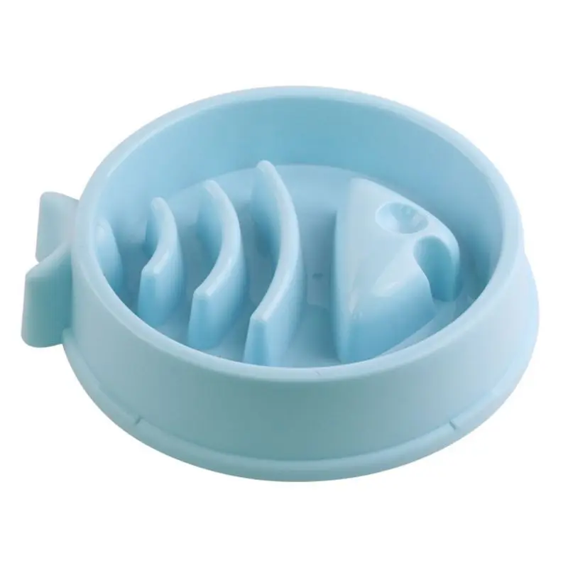 Pet Slow Eating Feeder Fish Shape Dog Bowl Bloat Stop Healthy Interactive Feeding Food Puppy Plate Dishes