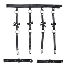 Искусственная кожа женские ремни для танцев регулируемые Связывание подтяжки аксессуары для одежды черные вечерние наборы костюмов