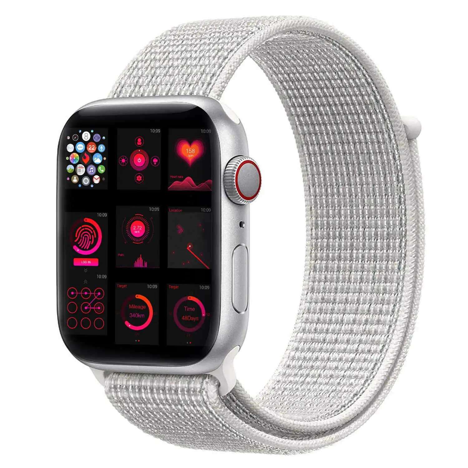 Ремешок для наручных часов Apple Watch Series 5 4 40 мм 44 браслет нейлоновый Браслет спортивный бесшовный ремешок для iwatch серии 3/2/1 38 мм 42 мм аксессуары - Цвет ремешка: white-Nike
