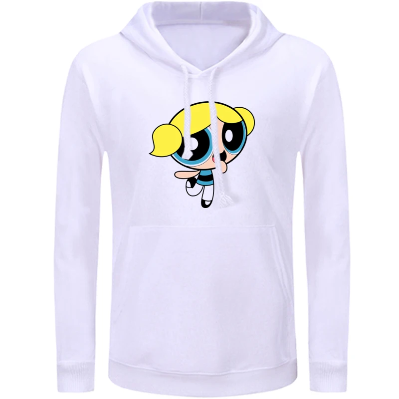 Powerpuff, толстовка для девочек с изображением цветов пузырей бабочек, мультяшная панда, Kong Fu, Женская графическая толстовка, пуловер с капюшоном, подарок