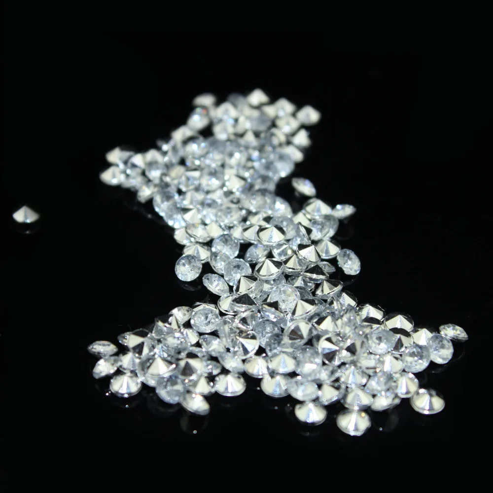 Bubble-Princess 10000 pieces 2.5mm Crystal clear&silver Diamond Confetti Table Scatter Wedding Favor Favour Party Decoration 
