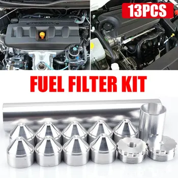 

13pcs 1/2-28 5/8-24 Aluminum Car Fuel Filter FOR napa 4003 wix 24003 Black/Silver Brandstoffilter Val Voor Fuel SolventTrap