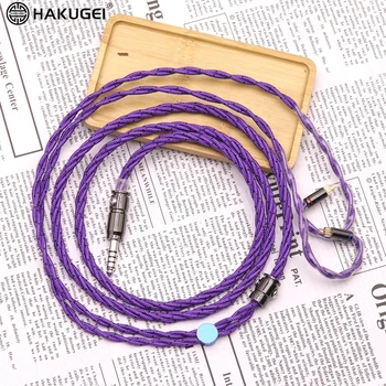 شراءسماعة رأس مختلطة ملتوية مصنوعة من سبائك الفضة من Litz خط ترقية Mmcx/0.78/QDC لسماعات الرأس 3.5/2.5/4.4