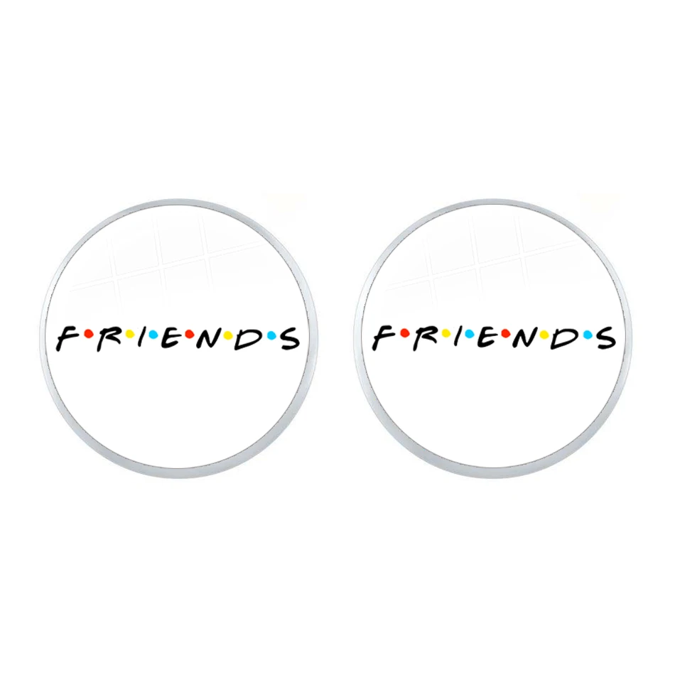 Серьги-гвоздики для сериала Friends TV Show серия 25th Anniversary мультяшный Забавный узор