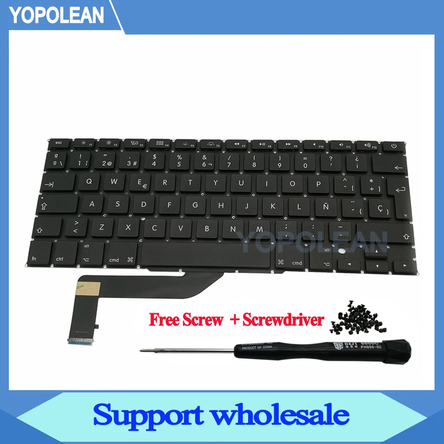 Новая испанская клавиатура для Macbook Pro Retina 15 дюймов A1398 2012 2013 2014 2015 года|keyboard for macbook