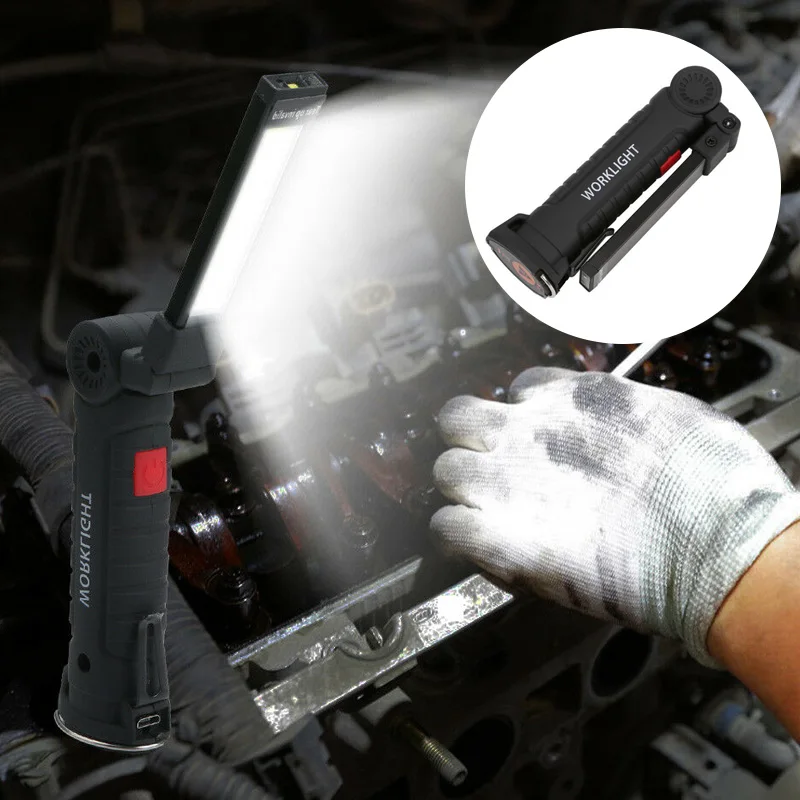 

Work Light Warning Lamp Torch Tactical Military Durable LED Flashlight Strong Magnetic Hiking Climbing Camping