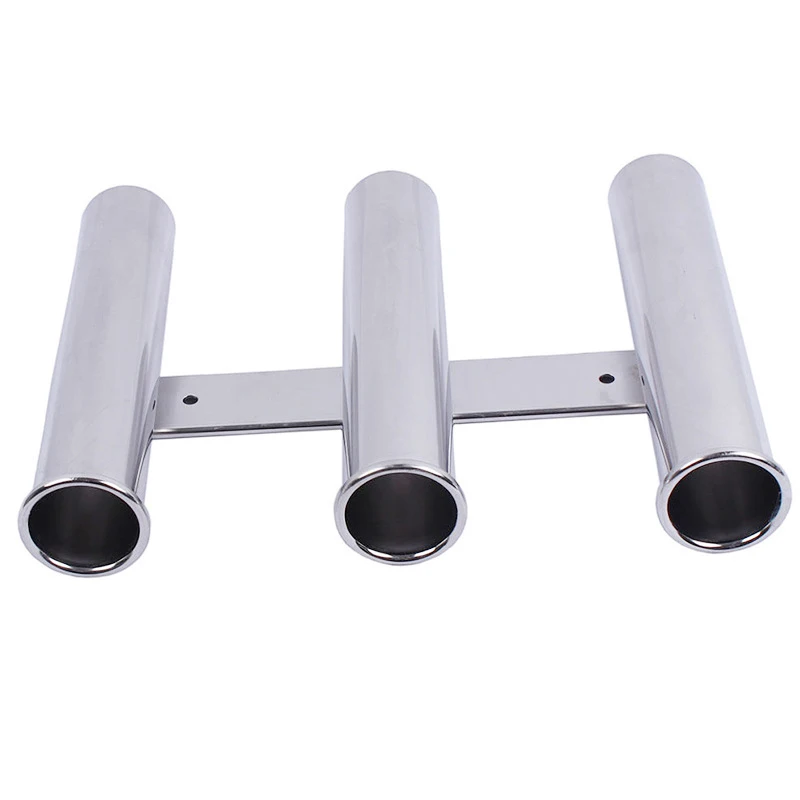 

Outboard Motor Boat Stainless Steel Rod Holder 3 Link Rack Marine Fishing Pod Accessories