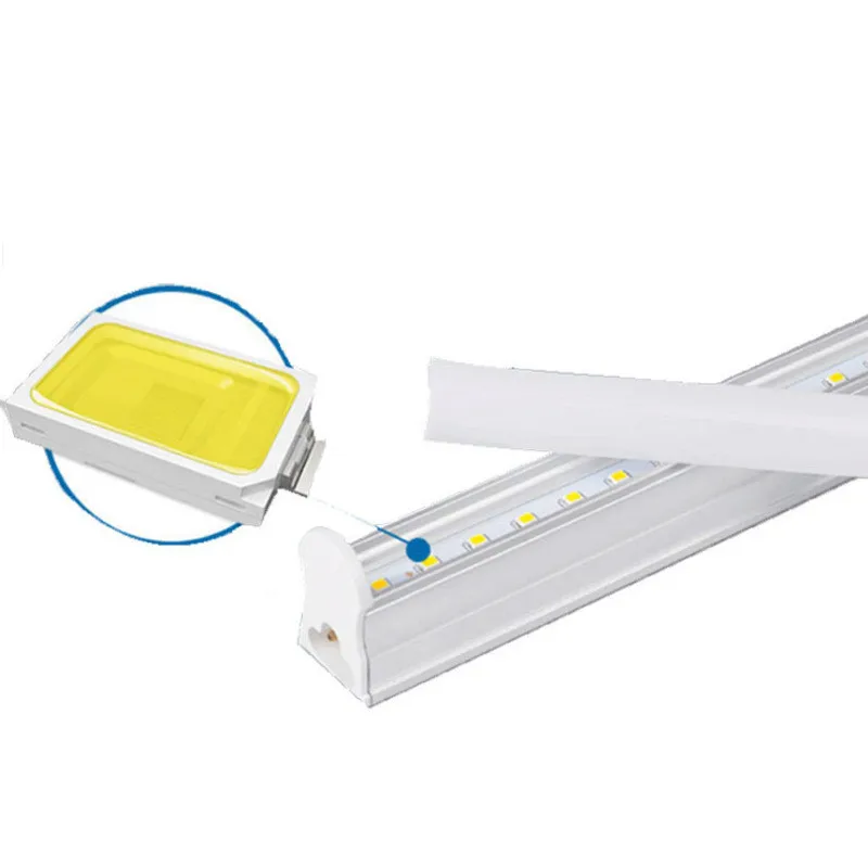 LED 컬러 튜브 T5 T8 통합 조명 1FT 2FT 30cm 60cm LED 형광등 벽 램프 전구 라이트 Lampara 차가운 따뜻한 흰색 220V