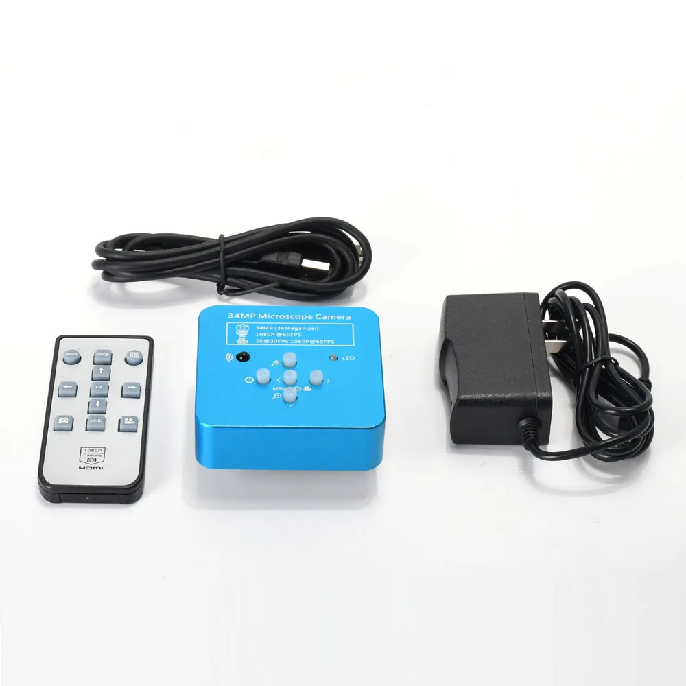  Electron Microscope of 34MP HD Industrial Camera 0.5x Trinocular Binocular Transfer Video Microscop