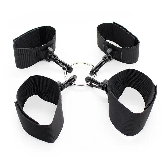 Adult Games Fetish Flirt Nylon Restraints Bondage Handcuff+Foot Cuffs Fixed Hand BDSM Erotic Sex Products Toys for Couples | Красота и