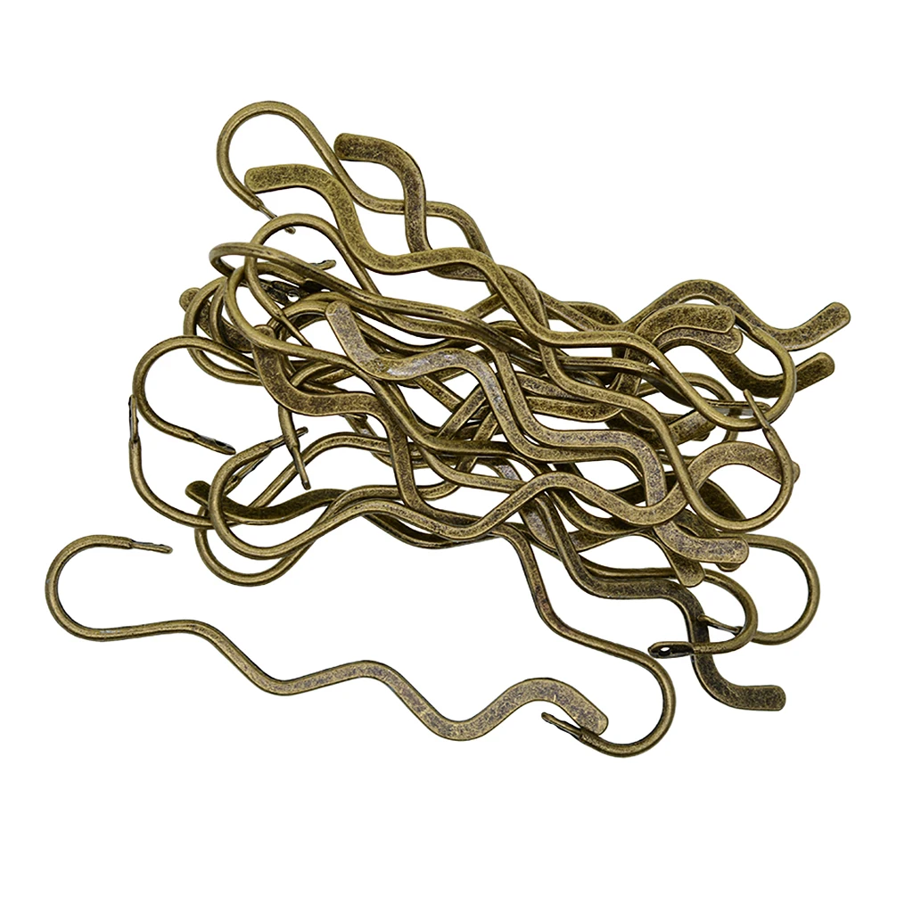 20 Pieces Vintage Antique Bronze Wave Bookmark Hooks Beading Book Marks Jewelry Making Findings DIY Pendant Necklace Craft 85mm