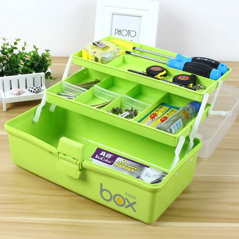 

Household Storage First Aid Medicine Box Multi-functional Storage Box Hand Portable Toolbox Plastic Fine Art Storage Box