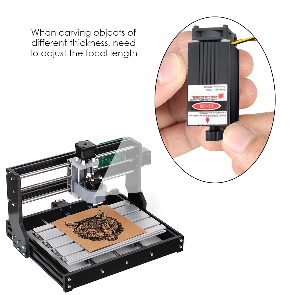 

Hot Professional Adjustable Blue Light Laser Head 500mW/2500mW/5500mW 405nm for DIY Carving Engraving Machine Engraver Accessory