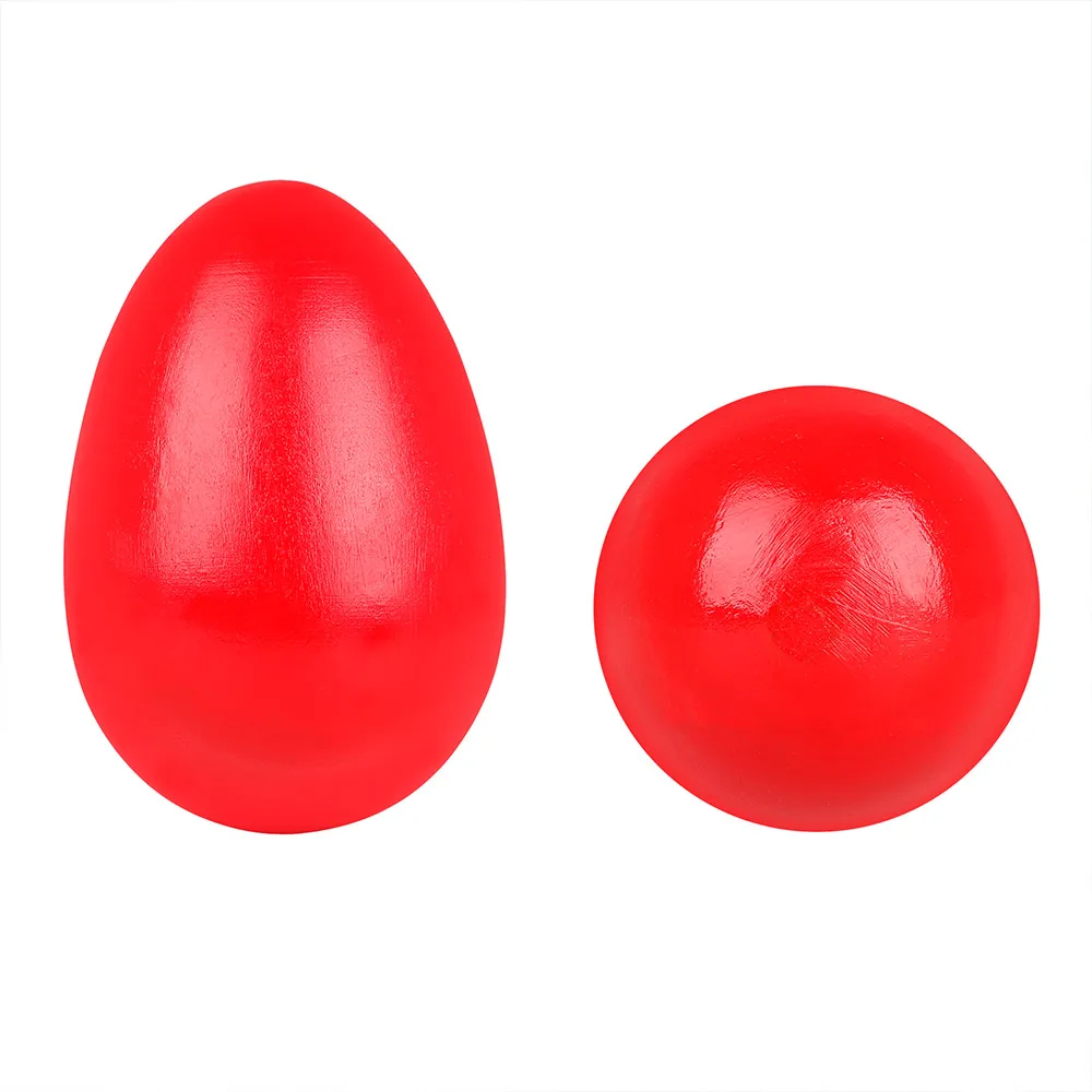 Musical　Wooden　Eggs　Shakers　AliExpress　Percussion　Maracas　2pcs　Red　Egg　Instrument