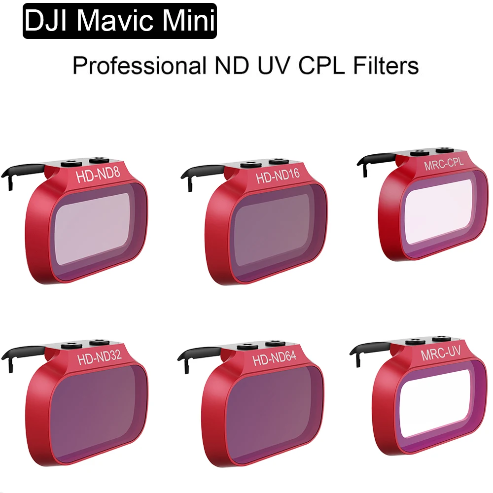 

PGYTECH Professional Lens Filter for DJI MAVIC MINI UV CPL ND8 ND16 ND32 ND64 PL Filter Kit for Mavic Mini Drone Accessories