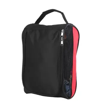 

Red Golf Shoes Bag Tote Portable Nylon Breathable Zipped Golf Shoe Storage Bag Case Carrier Organizer for Outdoor Sports