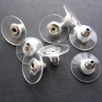 

10pcs DIY Craft Jewelry Accessories Stud Earring Back Stoppers Ear Post Nuts Plugging Jewelry Finding Component Gold Silver