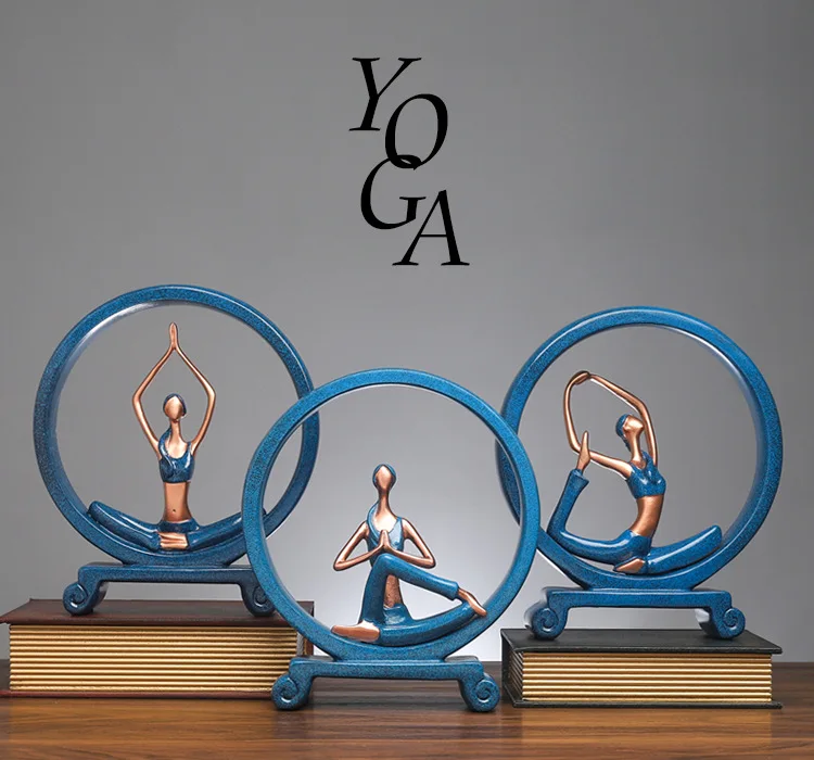 

Resin Yoga Girl Ornaments Nordic Ins Yoga Godness Crafts Furnishings Desk Decorative Miniatures Home Decor Statues Multi-Kinds