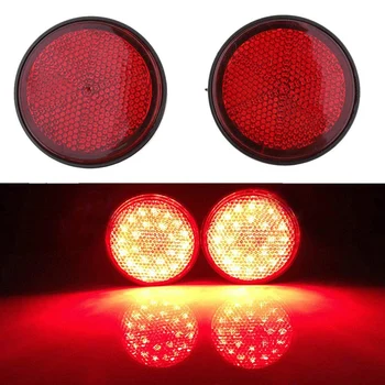 

Spot 2pcs 2.16inch High Visibility Round Reflective Warning Reflector Weatherproof Fits for Car Motorcycle Bicycles Car Styli