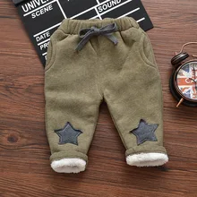 Штаны для маленьких мальчиков с бархатом, детские штаны с хлопковой подкладкой для мальчиков на осень и зиму, зимние штаны для детей 3 месяцев