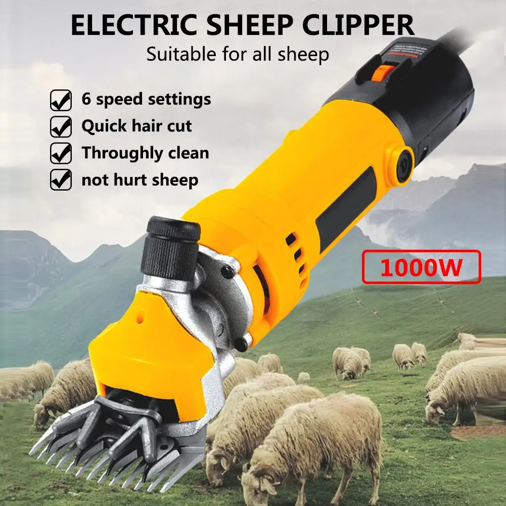 US 1300W Electric Animal Hair Clipper Shearing Trimmer Horse Dog Sheep Trimmer 