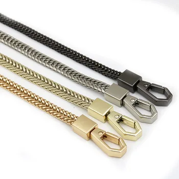

100-120cm Handbag Metal Chain With Buckles Shoulder Bag Straps DIY Replacement Bag Parts Accessories Gold Silver Black Chains
