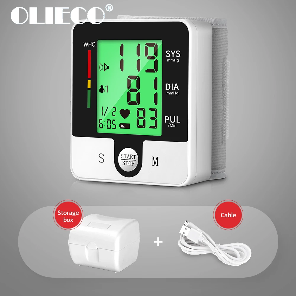 OLIECO USB Перезаряжаемые цифровое устройство для контроля кровяного Давление